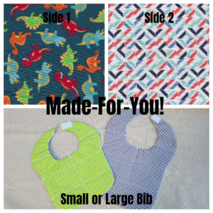 Made-For-You Reversible Bib--Dinosaurs