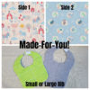 Made-For-You Reversible Bib-Farm Animals