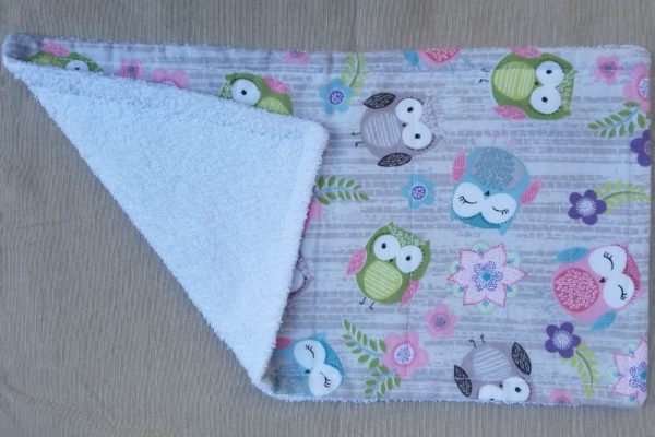 Burp Cloth - Flannel Owls