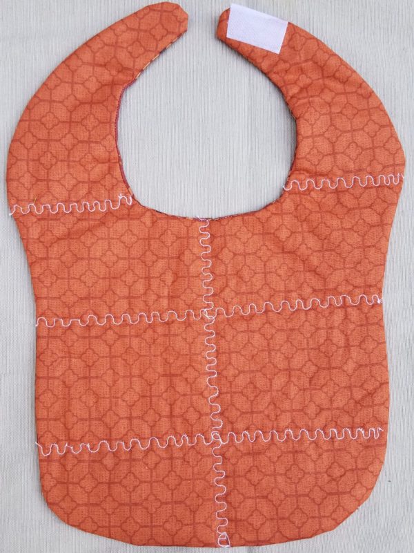Reversible Large Bib - Gold Petals - Image 2
