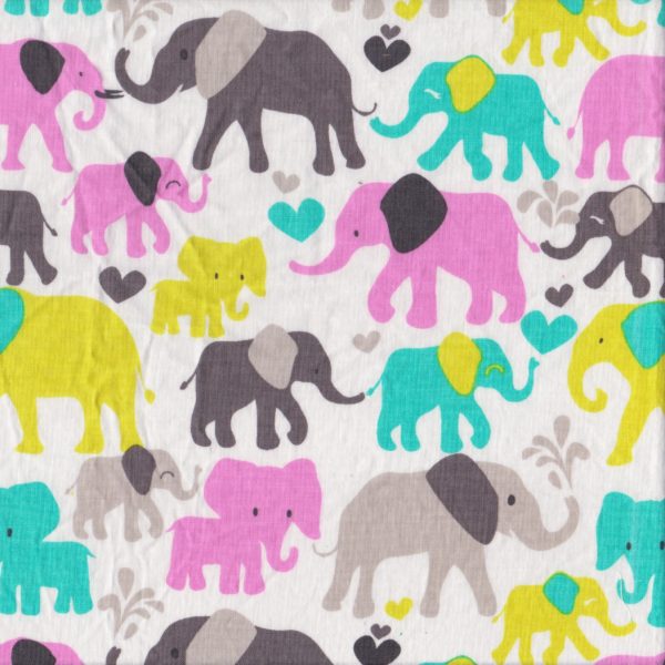 Made-For-You Reversible Bib-Pink Elephants - Image 2