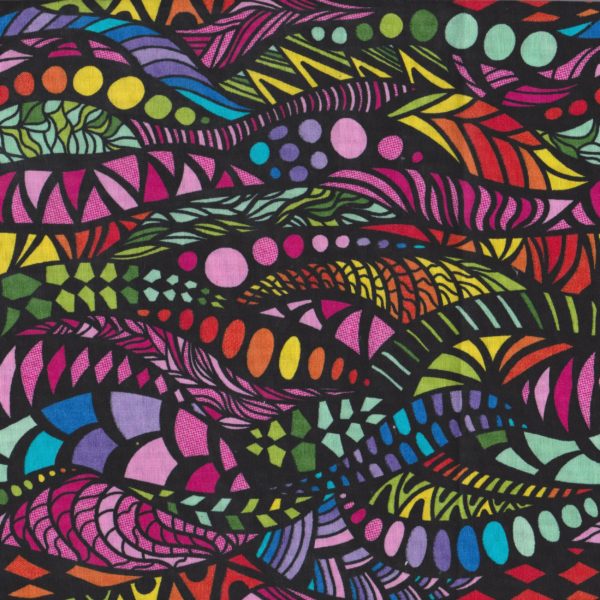 Made-For-You Reversible Bib-Rainbow Zentangle - Image 2