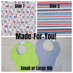 Made-For-You Reversible Bib-Llamas