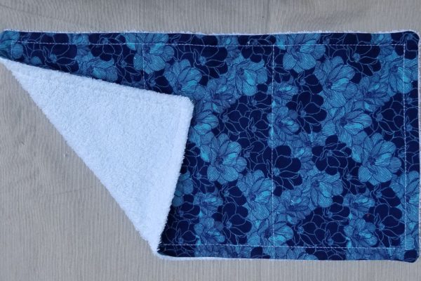 Burp Cloth - Navy Flowers