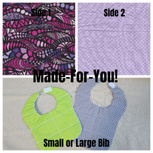 Made-For-You Reversible Bib-Purple Zentangle