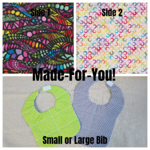 Made-For-You Reversible Bib-Rainbow Zentangle