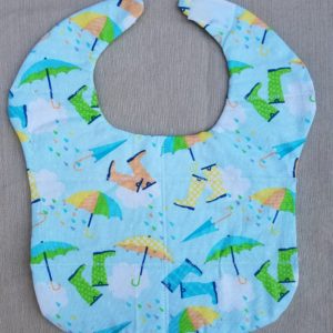 Reversible Small Bib - Rainy Day