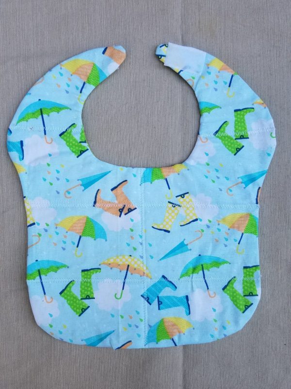 Reversible Small Bib - Rainy Day