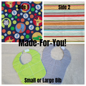 Made-For-You Reversible Bib-Safari